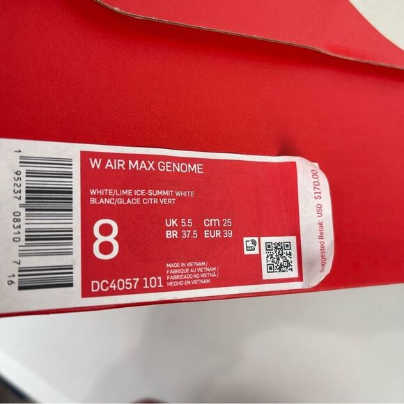 NEW Nike Air Max Genome Sneakers Low Top Women's Size 8 White Blue DC4057-101 - Picture 12 of 12